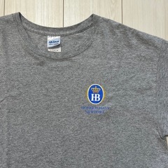 海外購入 NEW PORT ニューポート プリントTシャツ グレー 古着の画像