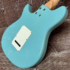 VINTAGE エレキギター ミントブルー系 弾きやすいギターです◆取りに来て頂ける方♪の画像