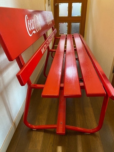 【売却済】希少　非売品　利根コカコーラ木製ベンチ