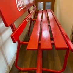 【お取引中】希少　非売品　利根コカコーラ木製ベンチの画像