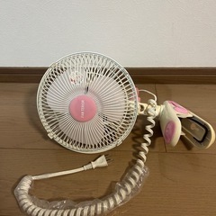 ミニ扇風機　壁掛け　クリップ式　中古　の画像