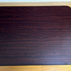 ニトリ　折りたたみテーブル(ナノモクメ 6045 DBR)の画像