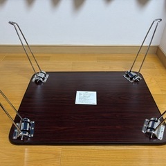 ニトリ　折りたたみテーブル(ナノモクメ 6045 DBR)の画像