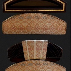 くり甲 綾杉彫 玉縁　金口前 蒔絵無13絃 13弦 箏 付属品付の画像
