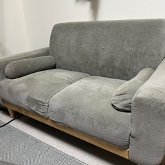 2人掛けソファー　ベロア素材