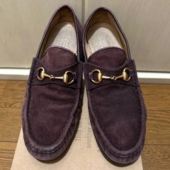 GUCCI - パープル ビットローファー スエード 箱無し