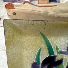 七宝焼　絵皿　伝統工芸品　花　金箔の画像