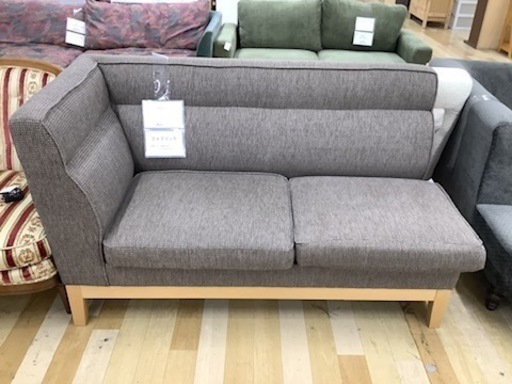 【トレファク　ラパーク岸和田店】ワンタームソファ　ファブリック　グレー