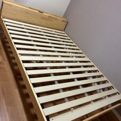 ダブル　すのこベッドマットレスセット