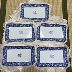 【新品未使用】 たち吉　お皿　5枚セット　角皿 和食器