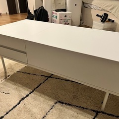 【昇降デスク】ホワイト　ローテーブルの画像