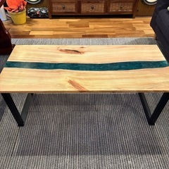 琉球松×レジンローテーブルの画像