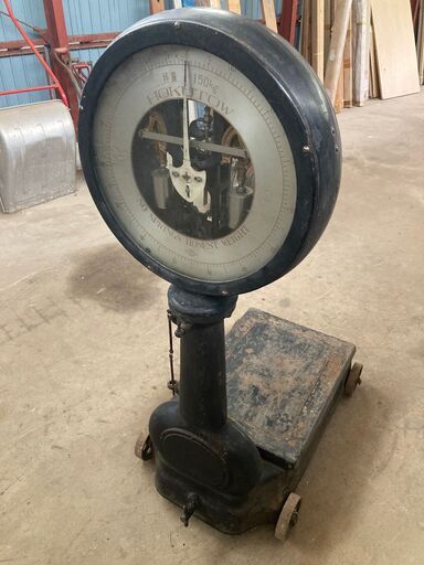 昭和レトロ】【国鉄払い下げ品】HOKUTOW製 大型台はかり（150kg）体重