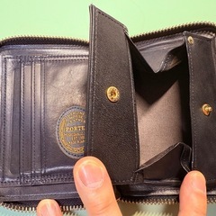 PORTER ブラック　二つ折り財布の画像