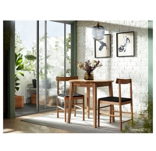 【IKEA】ナッカンネース ダイニングテーブル NACKANÄS ナッカンネース テーブル, アカシア材, 80 cm - IKEA