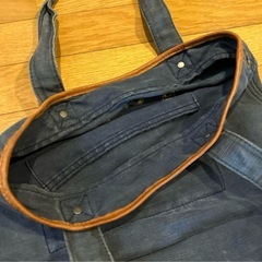 A&F トートバッグ ダークブルー　アバクロの画像