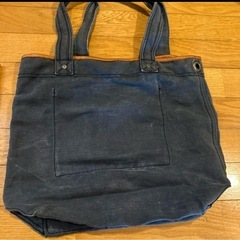A&F トートバッグ ダークブルー　アバクロの画像
