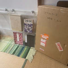 本の展示などに　★★　アクリル製　ショーケース　★★　高さ61．5　x巾４４.５ｃｍ 　2セットの画像