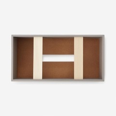 T CUBE TISSUE BOX ウォールナット × グレーの画像