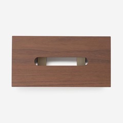 T CUBE TISSUE BOX ウォールナット × グレーの画像
