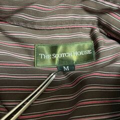 THE SCOTCH HOUSE ストライプ長袖シャツ メンズM 上品カジュアルの画像