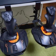 Thrustmaster T16000M FCS ジョイスティック 2本セット スタンド付きの画像