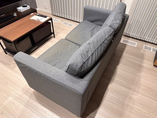 IKEA PÄRUP ペルプ 3人掛けソファカバー ダークグレーブルー PÄRUP ペルプ カバー 3人掛けソファ用, ヴィースレ グレー - IKEA