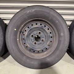 ★2021年製 155/80R13 13x4.5J 100/4H ブリヂストン NEXTRY 中古 夏タイヤ スチールセット 4本セット 13インチ パッソ ヴィッツ ブーン★の画像