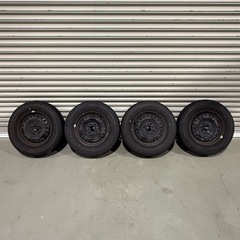 ★2021年製 155/80R13 13x4.5J 100/4H ブリヂストン NEXTRY 中古 夏タイヤ スチールセット 4本セット 13インチ パッソ ヴィッツ ブーン★の画像