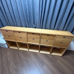 無印良品 スタッキングシェルフ5段×2列　チェスト引出し5個セット
