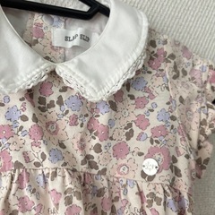 【募集中】スラップスリップ 80 衿付き花柄 Tシャツ ピンクSLAPSLIP スラスリの画像