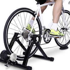 【引っ越し処分の大特価】Sportneer 自転車ローラー台 固定ローラー 自転車トレーニング 固定式 6段階負荷調整 マグネット式 26～28インチに対応 サイクルトレーナー 自転車トレーナー 折りたたみ エクササイズ フィットネストレーナー 専用クイックレリーズ/前輪置き付き 静音 自宅ジムの画像