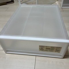 MUJI 無印良品クローゼットボックス 引出式　小　 透明の画像