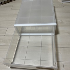 MUJI 無印良品クローゼットボックス 引出式　小　 透明の画像