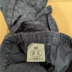 ベビー甚平 サイズ90 綿100%　デニム　赤ちゃん　90 ジンベイ　浴衣の画像