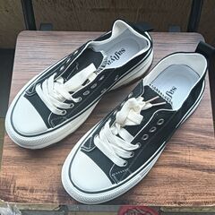 新品 25cm メンズ スリッポン ブラック 厚底 男女兼…