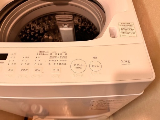 【2024年2月購入/美品】ツインバード洗濯機WM-ED55W　