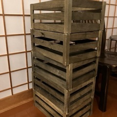木箱　緑　5個
