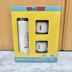 新品！トムとジェリー 2Pカップ付きステンレスボトル