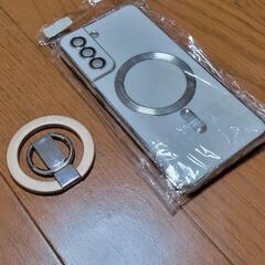 新品Galaxy S21 用 ケース マグネット搭載 耐衝撃 SC-51B SCG09 磁気カバー TPU 薄型 クリア 軽量オマケ付きの画像