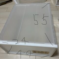 無印良品 クローゼットケース　引出式　大　透明④の画像