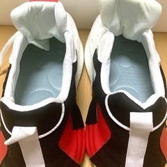 ★ メンズ 厚底 赤/白スニーカー 26.5cm 42 ★の画像