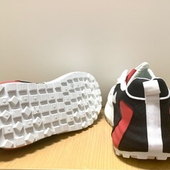 ★ メンズ 厚底 赤/白スニーカー 26.5cm 42 ★の画像