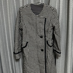 コート　レディース服　ワンピース　千鳥柄　Fサイズ