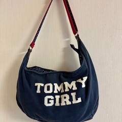 TOMMY GIRL ネイビー ショルダーバッグ