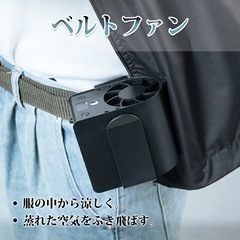 【新品未使用】扇風機 腰掛扇風機 ベルトファン 強力 首掛けファン ハンディファンの画像