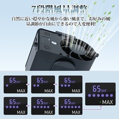 【新品未使用】扇風機 腰掛扇風機 ベルトファン 強力 首掛けファン ハンディファンの画像