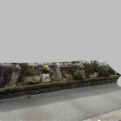巨大な庭石の撤去