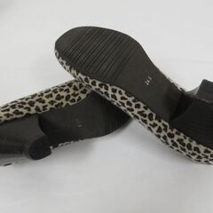 melody fair メロディーフェア ヒョウ柄 レオパード パンプス 24.5cm 起毛 秋冬用 の画像