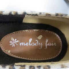 melody fair メロディーフェア ヒョウ柄 レオパード パンプス 24.5cm 起毛 秋冬用 の画像